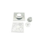 Zoo 6″ Chav Dej Antique 6 Mm tuab 201 Stainless Steel pem teb drain nrog Wavy Pattern npog self Seal Core —XINZHIJIA/XUNJIA