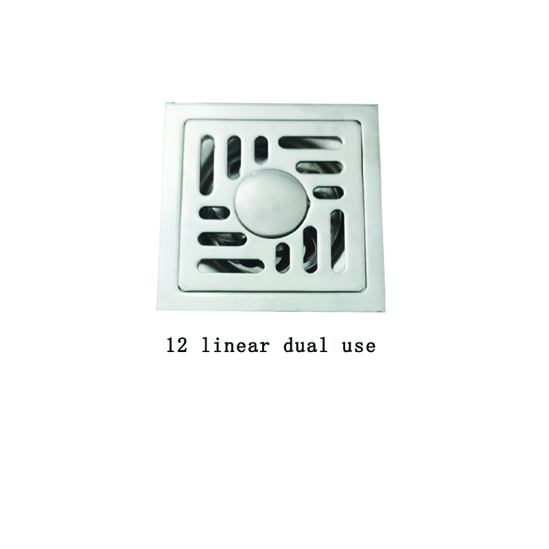 Square 6mm makapal 4 Pulgada 201 Hindi kinakalawang na asero Apple Pattern Bathroom Shower Floor Drain na may Copper Odor Proof Self Seal Core