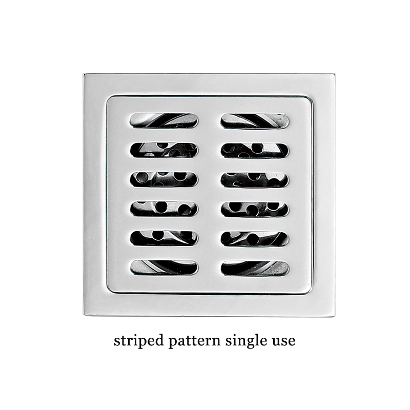 Square 6mm makapal 4 Pulgada 201 Hindi kinakalawang na asero Apple Pattern Bathroom Shower Floor Drain na may Copper Odor Proof Self Seal Core