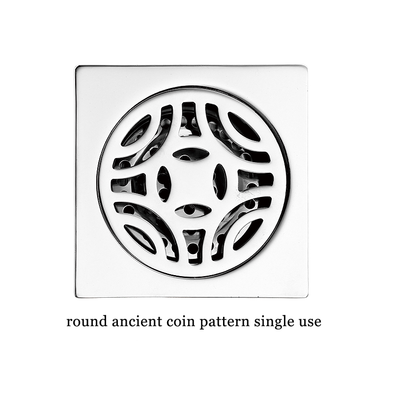 Hot Square 6mm Thick 4 Дюйм 201 Stainless Steel Round Apple Pattern Bathroom Shower Brass Anti Odor Floor Drain with Bayonet —XINZHIJIA/XUNJIA