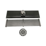 830 Black Single Small Inline Floor Drain
