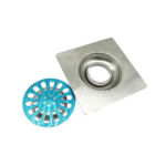 Xunjia/xinzhijia – 2毫米厚 15*15cm 浴室方形不鏽鋼地漏