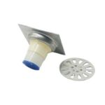 Sanding Square 10*10cm 2mm Thick 201 Stainless Steel Floor Drain with Pop Up Backflow Preventer Large Straight Drainage