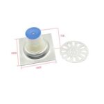 Sanding Square 10*10cm 2mm Thick 201 Stainless Steel Floor Drain with Pop Up Backflow Preventer Large Straight Drainage