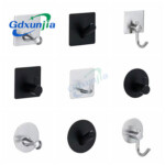 Xunjia/xinzhijia – Factory Supply 304 Stainless Steel Brushed Self-Adhesive Kitchen And Bathroom Single Towel Coat Hook