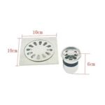 Сіньчжыцзя/сюньцзя – Bathroom 10*10cm 2mm Thick Square 304 Stainless Steel Floor Drain with Backflow Preventer Deep Water Seal Core