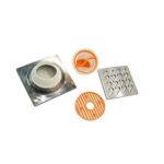 高品質 6mm 厚 201 餐廳用不銹鋼波紋廚房防臭防污地漏