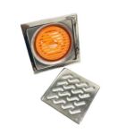 高品質 6mm 厚 201 餐廳用不銹鋼波紋廚房防臭防污地漏