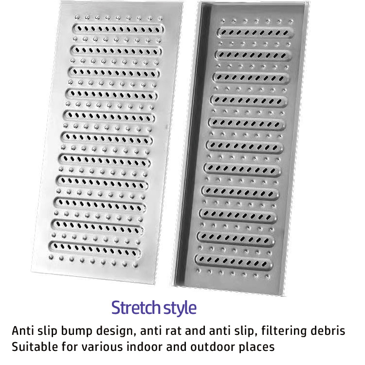 Xunjia/xinzhijia – Personalizzato 1,2 mm 201 Piastra di copertura della fogna di scarico a pavimento della trincea del garage sotterraneo del supermercato della cucina dell'acciaio inossidabile del bagno