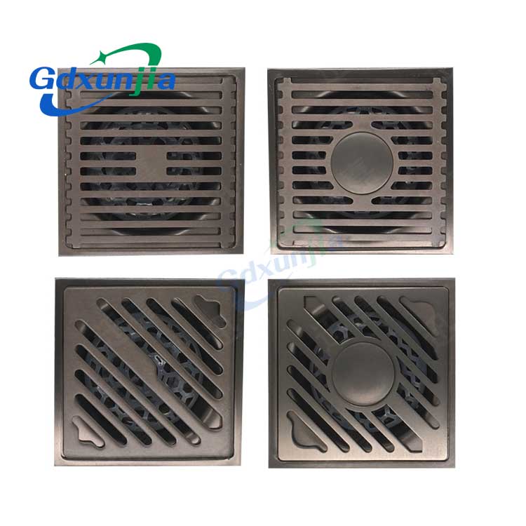 Thickened anti odor gun gray stainless steel floor drain