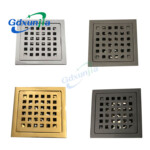Grid stainless steel floor drain can be produced in different colors.