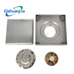 Hidden stainless steel floor drain, ceramic tile floor drain of different colors.